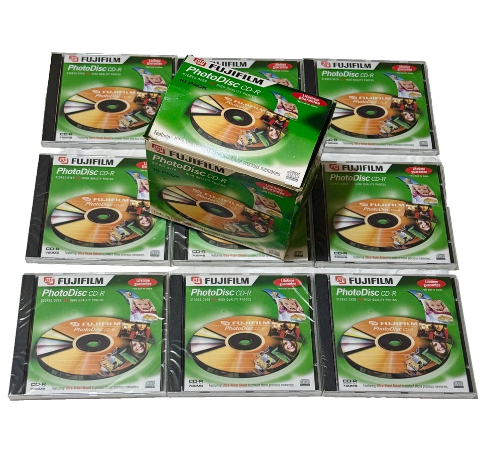 FUJIFIM PHOTODISCS CD-R NEW SEALED X 9 - Image 4 of 4