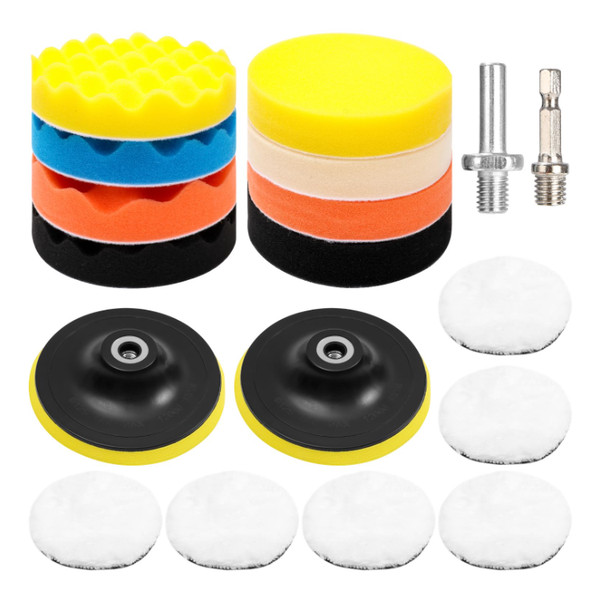 125 Mm PolierschwäMme 18Er Set FüR Auto Polieren Wachsen Glas Metall Stein, 8-image