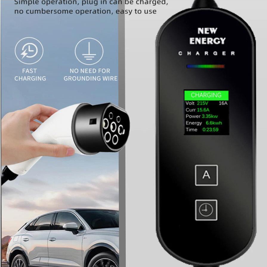 Cavo di Ricarica Ev Tipo 2 Spina 3 Pin Caricabatteria Auto Veicolo Elettrico Portatile 13A - Miniatura 5