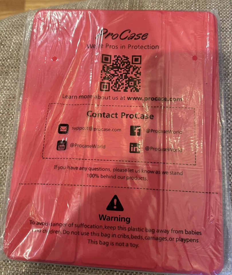 Nueva Funda Apple Roja iPad Pro 3ª Generación 12.9 9" ProCase Foto 2 de 2