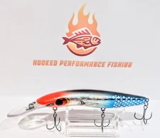 SLICKLINE 162mm Floating Deep Diving Jerk bait Minnow Fishing Lure - Red Blue