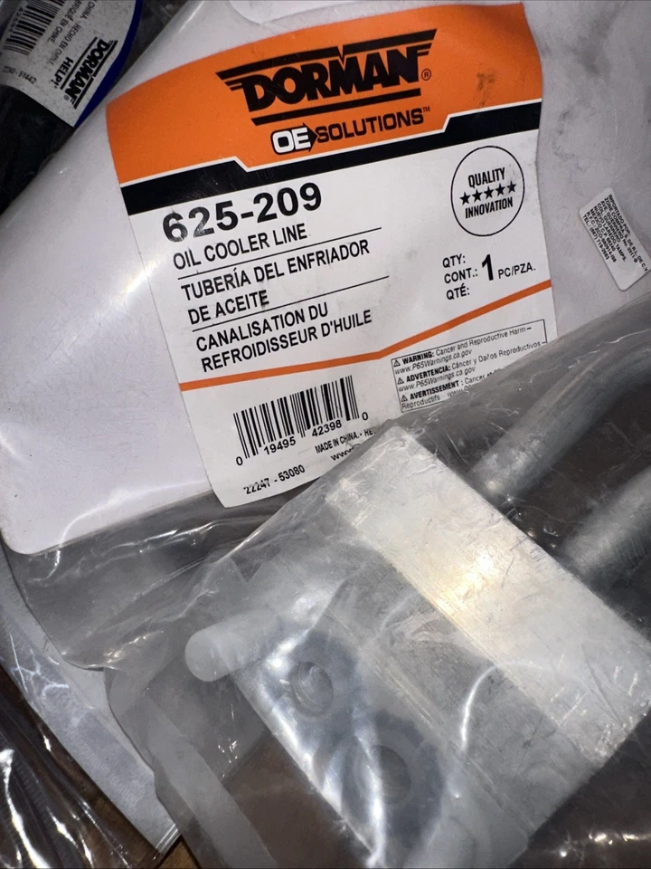 Dorman 625-209 Engine Oil Cooler Hose Assembly fits Cadillac, Chevroletand GMC - Image 2 of 4