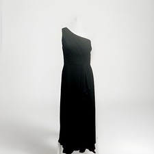 NWT Long Unbranded Women's Black Chiffon evening dress sz 14