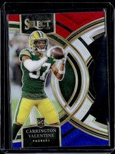 2023 Panini Select #118 Carrington Valentine Red and Blue Prizm Die Cuts