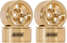 INJORA 1.0 Brass Beadlock Wheel -4.7mm Offset Rim for 1/24 1/18 RC Crawler SCX24