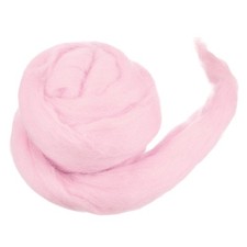 Wool Roving Yarn Soft Felting Wool 50g/1.76oz Chunky Roving Yarn Light Pink
