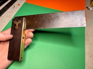 Superb 1890's Antique Stanley style Try Square 6" Rosewood & Brass vintage