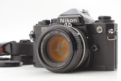 [ N MINT ] Nikon FE2 Black 35mm Film Camera + Ai-s 50mm F1.4 Lens From JAPAN
