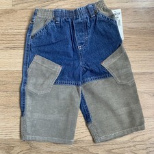 Pantalones de mezclilla vintage Osh Kosh de 12 m Y2K Blocky Workshop raros nuevos con etiquetas