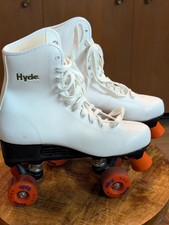 Vtg HYDE White Roller Skates - Sz: 9 RL-95