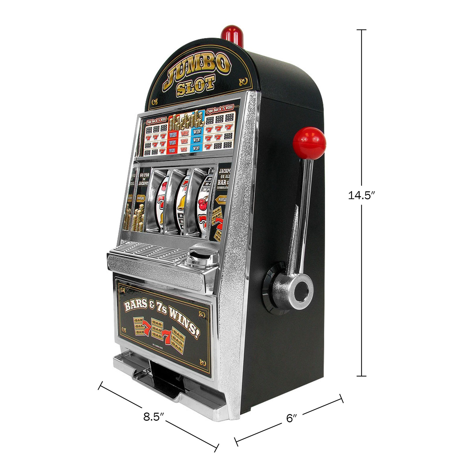 14 Inch Big Slot Machine Replica Savings Bank Bars Sevens Wins