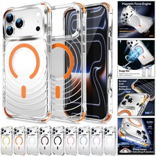 For iPhone 17 Pro Max 16 15 14 13 12 Magsafe Case Clear Shockproof Phone Cover