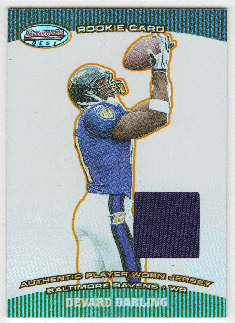 2004 Bowman's Best Jersey Patch RC #108 Devard Darling -Ravens - NM or Better