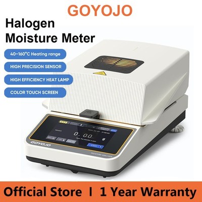 GOYOJO Halogen Moisture Meter Fast Heating&Drying for Food Plants Chemicals Lab