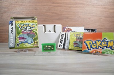 Pokémon LEAF GREEN VERSION GBA CIB Complete Players Choice w/ map CLEAN!