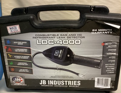 JB Industries LDC-4000 Combustible Gas & HC Refrigerant Leak Detector TESTED