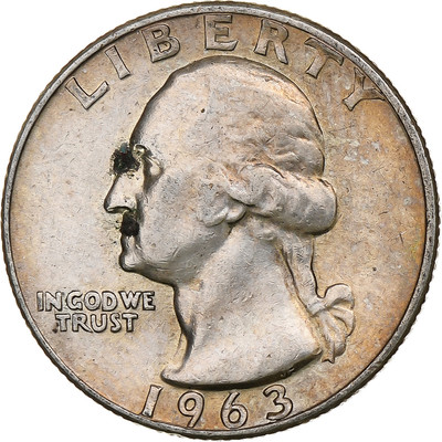 Vereinigte Staaten, Quarter, Washington, 1963, Denver, Silber, SS, KM:164