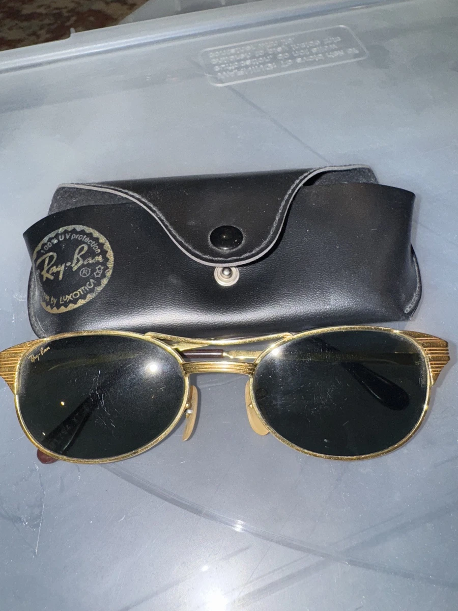 Ray-Ban Gold Oval Original Vintage Sunglasses for sale | eBay