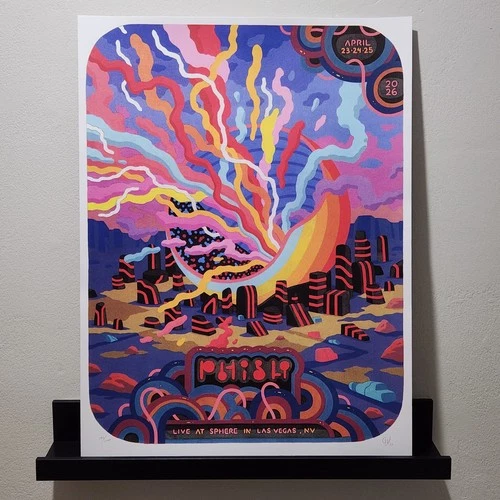 Phish 2026 Poster - Apr 23 24 25 - Graham Yarrington (18 x 24) Sphere, Las Vegas