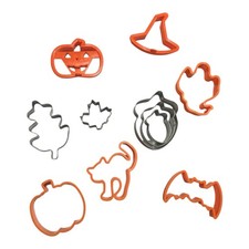 Lot Of 11 Pieces Halloween/Fall Plastic Cookie-Biscuit Cutters