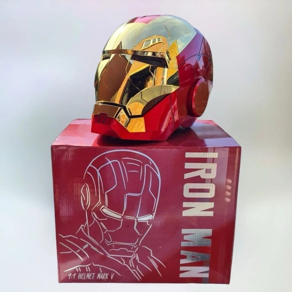 AUTOKING Iron Man Gold MK5 1:1 Helmet Wearable Voice-control Halloween Cosplay 4