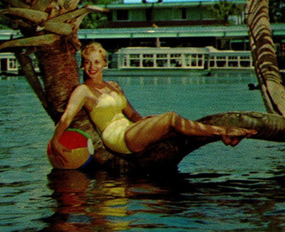 1950s Pretty Blonde Model Betty Frazee Silver Springs, Florida FL Tichnor Bros