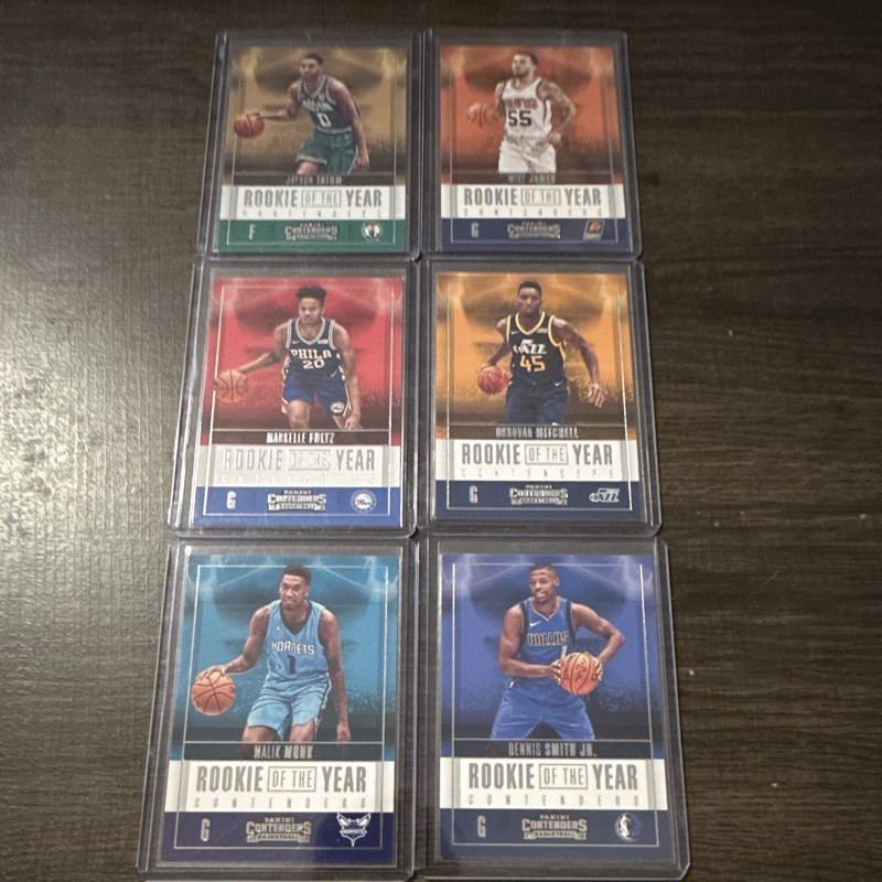 Panini 2017-18 Contenders Rookie of the Year Contenders Rookie Lot of 6