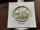 1942 LIBERTY WALKING SILVER HALF HIGH GRADE UNC