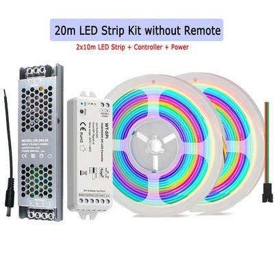 10m 20m Tuya WiFi COB RGBIC LED Strip 24V Running Water Flow Light Touch Remote