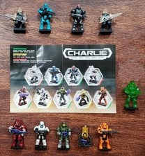 Mega Bloks Halo Charlie Serie Completa 10x Mini Figuras con 1 Figura de Persecución Construx