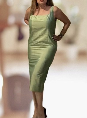 Ann Taylor Petites Dress Suit Womens 12P 100% Silk Shell Iridescent Green