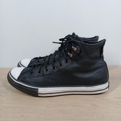 Converse Chuck Taylor Men's 10 All Star Black Leather High Top Sneakers