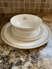 Lenox Prismatic Gold 3-Pc Place Setting New