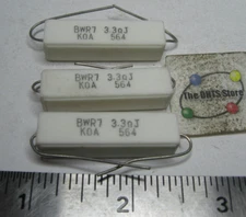 Ceramic Cement KOA 3.3 Ohm 3R3 5% 7W Resistor High Power - NOS Qty 3