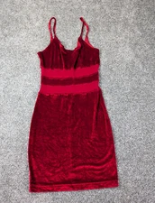 Michi Dress Womens M Red Cutout Mesh Stripper Bodycon Mini Boule De Neige USA