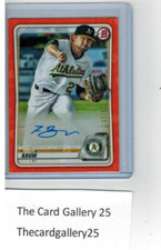 Tyler Baum 2020 Bowman Prospects Orange Auto Autograph /25 TB Athletics CASE HIT