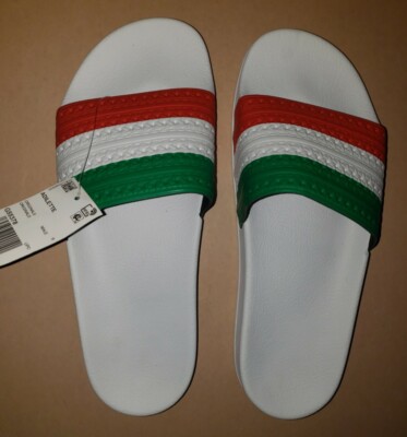Adidas Originals Adilette Mexico Slides G55378, Men’s Size 9 New w/Tags adidas Mexico Adilette TND Soccer Slides - Green-White-Red  main image 4