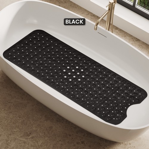Non-Slip Bath Tub Mat (40 X 16)Inch Extra Long Antibacterial Bathroom Shower Mat - Picture 46 of 80