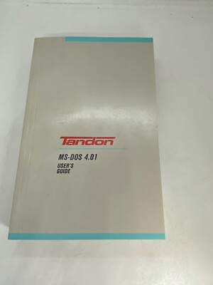 Tandon MS-Dos Shell User's Guide Paper Back 1988 authentic