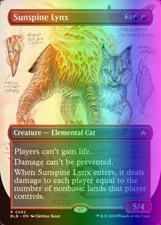 MTG Magic the Gathering Sunspine Lynx (292/427) Bloomburrow LP FOIL
