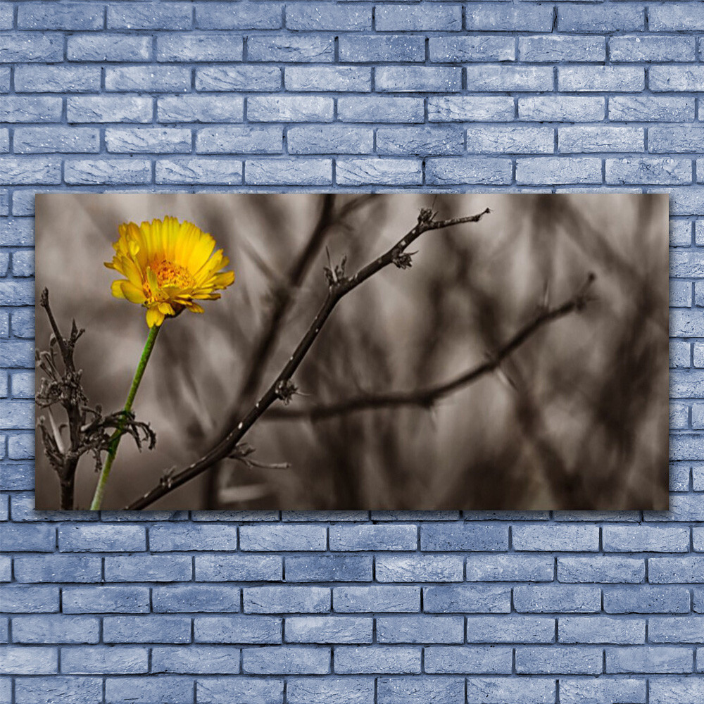 Tableau sous verre 140x70 Floral anti-UV brillant Branche Fleur
