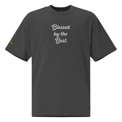 Oversized faded t-shirt ''Blessed by the Best''