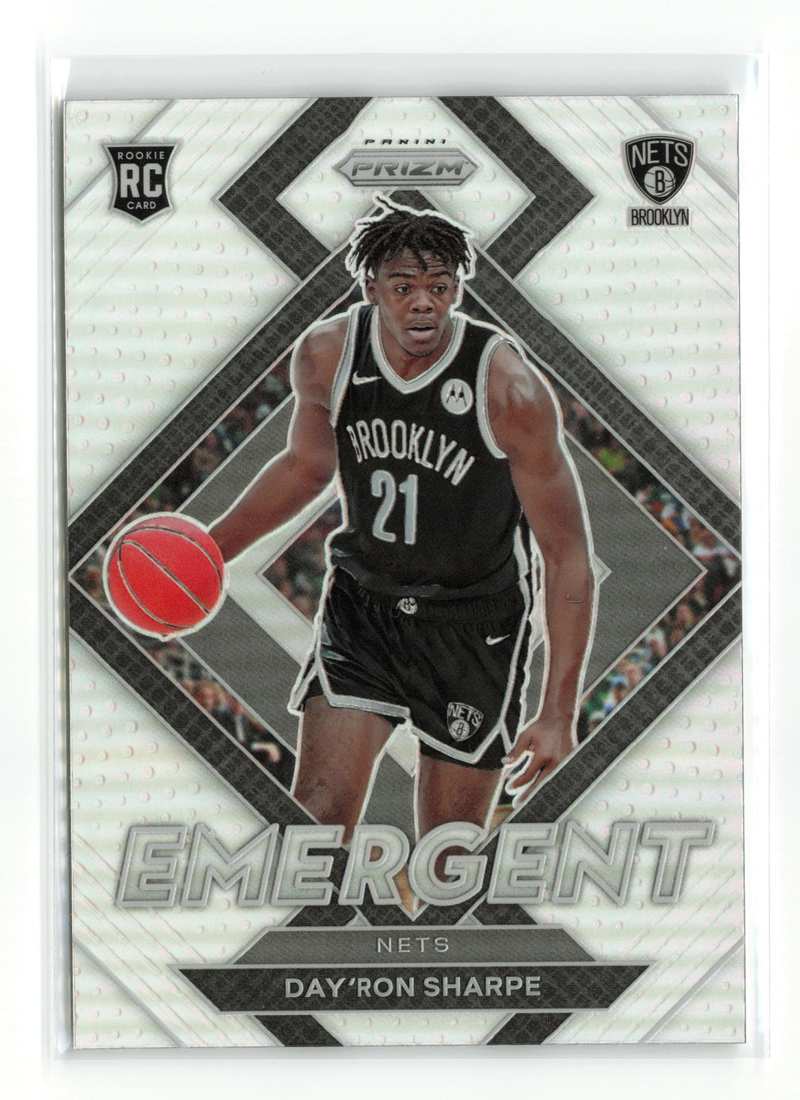 DAY'RON SHARPE #27 RC 2021-22 PANINI PRIZM NETS Emergent Silver