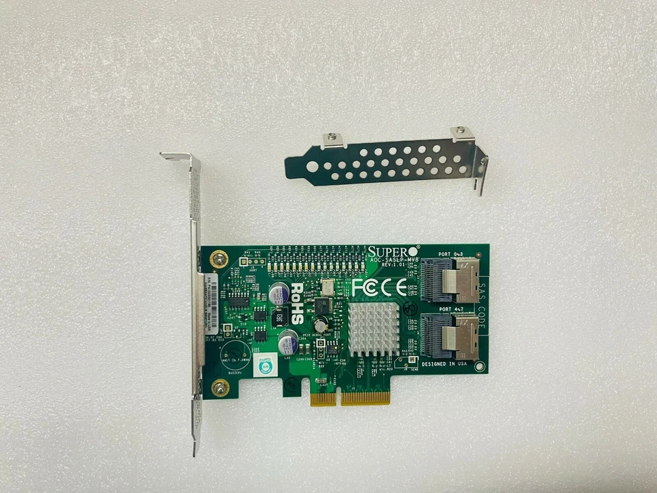 Supermicro AOC-SASLP-MV8 REV 1.01 PCI-E 8-Port SAS/SATA RAID Controller - Image 2 of 4