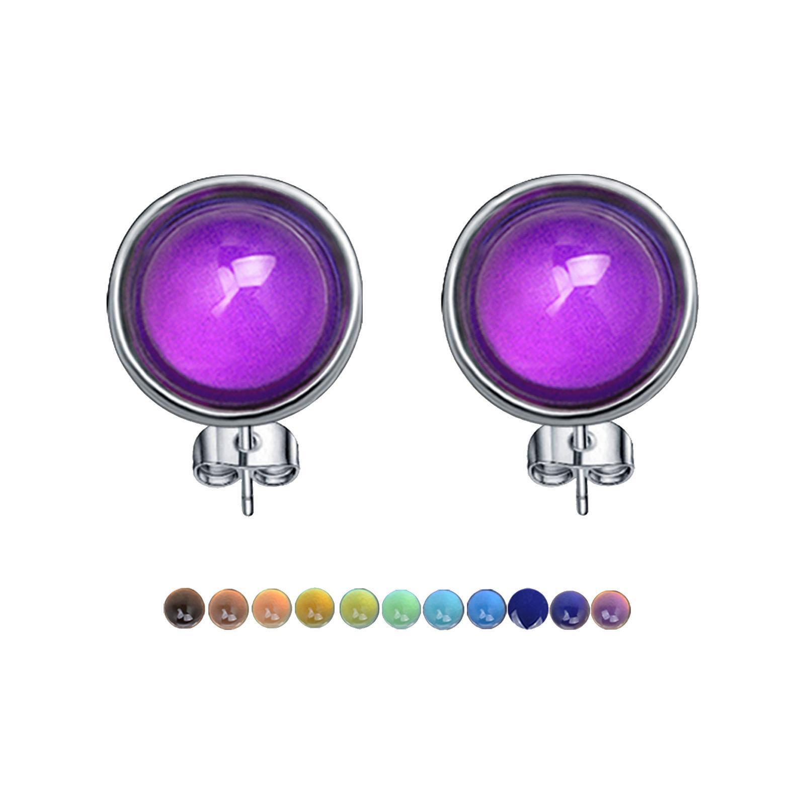 Color-Changing 10mm Stud Earrings for Birthdays & Valentine's Day Gifts-image