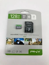 (8) PNY Elite Flash Card 128GB SDXC UHS-I 100 MB/s
