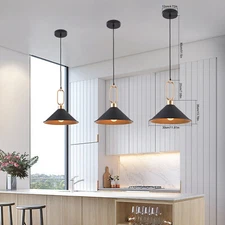 3 Light Chandelier Lamp Industrial Ceiling Pendant Lamp Modern Farmhouse Fixture