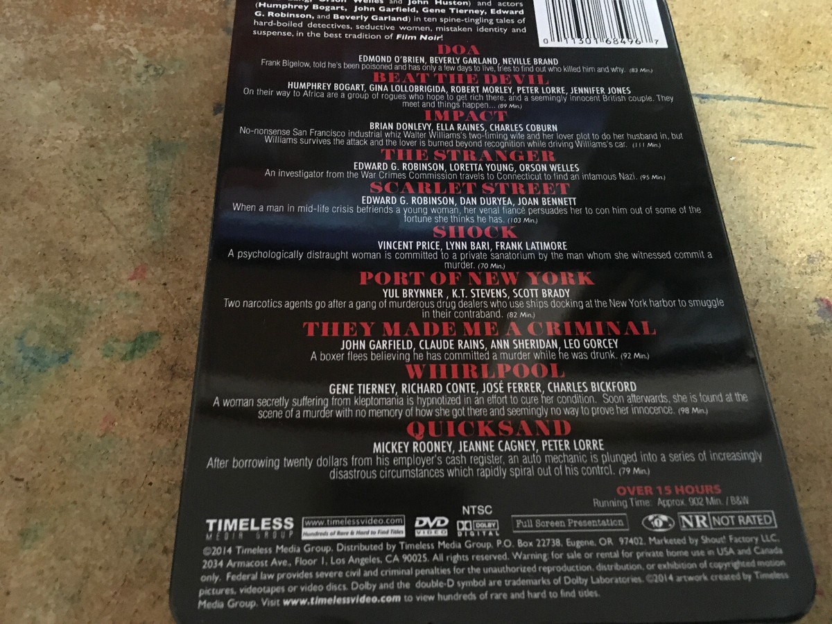 Film Noir Collection (DVD) (Ten Classic Films) Metal collectors 