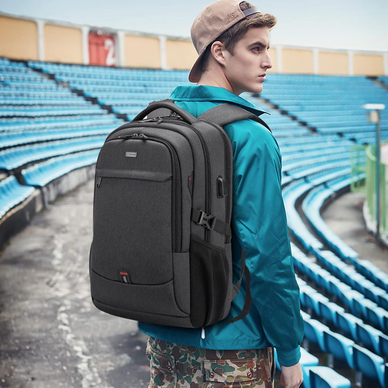 17 Inch Laptop Backpack for Travel Water Resistant College Backpack Black US
