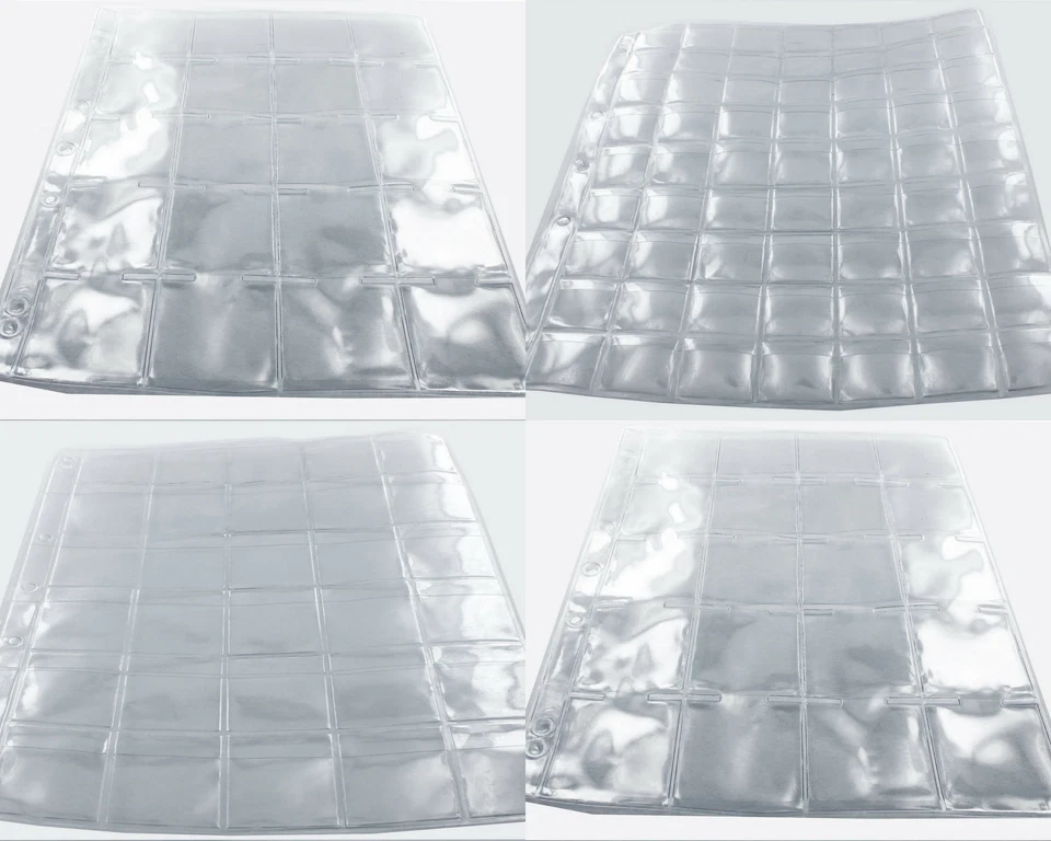 Classic Coin Album Pages A4 10 Pack High Quality Sixpence Florin 50p Crown